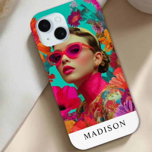 Kleurrijke bloemkunst-Vrouw Case-Mate iPhone Case