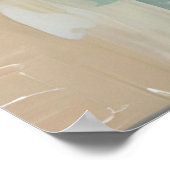 Kleurrijke bloemmotieven in distressed look op bla poster (Hoek)