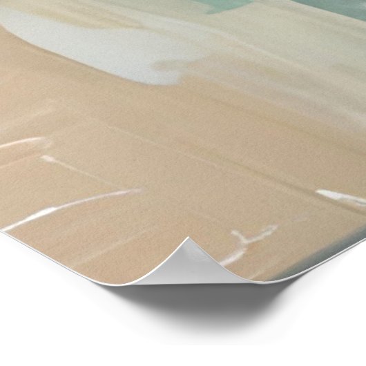 Kleurrijke bloemmotieven in distressed look op bla poster (Hoek)