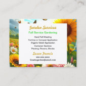 Kleurrijke bloemmotieven  visitekaartje (Voorkant)