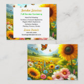 Kleurrijke bloemmotieven  visitekaartje (Voorkant / Achterkant)