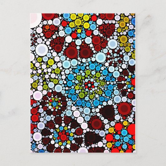 Kleurrijke bloemmozaïekcirkels - ontwerp briefkaart (Voorkant)