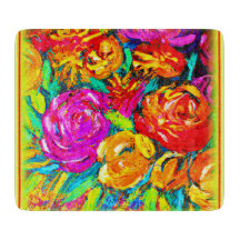 Kleurrijke bloemolie schilderen. Bestel nu
