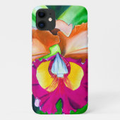 Kleurrijke bloemorchidee waterverf kunst Case-Mate iPhone case (Achterkant)