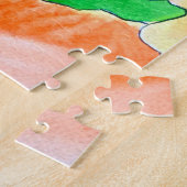 Kleurrijke bloemorchidee waterverf kunst legpuzzel (Zijkant)