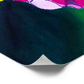 Kleurrijke bloemorchidee waterverf kunst poster (Hoek)