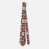 Kleurrijke bloempatronen stropdas (Voorkant)