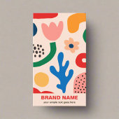 Kleurrijke Bloempatroon Abstracte Branding Visitekaartje