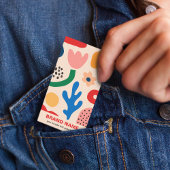 Kleurrijke Bloempatroon Abstracte Branding Visitekaartje