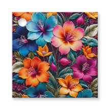 Kleurrijke Bloemrijke Borduurwerk Kunst Cadeautags