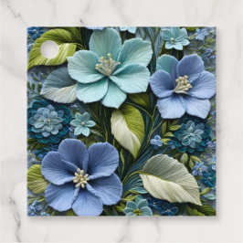 Kleurrijke Bloemrijke Borduurwerk Kunst Cadeautags Bedankjes Labels