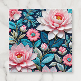 Kleurrijke Bloemrijke Borduurwerk Kunst Cadeautags Bedankjes Labels