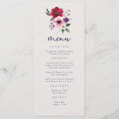Kleurrijke Bloemrijke Bruiloft Menu (Voorkant)