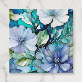 Kleurrijke bloemrijke inktkunst cadeautags bedankjes labels
