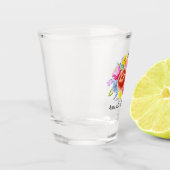 Kleurrijke Bloemrijke Mexicaanse Fiesta Bruiloft Shot Glas (Links)