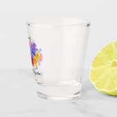 Kleurrijke Bloemrijke Mexicaanse Fiesta Bruiloft Shot Glas (Rechts)