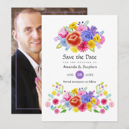 Kleurrijke Bloemrijke Mexicaanse Fiesta Huwelijksf Save The Date