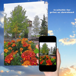 Kleurrijke bloemrijke omslagfoto Fairbanks, AK Kaart