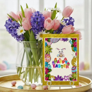 Kleurrijke bloemrijke paaseierenjacht 3D papierkni