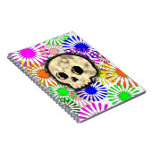 Kleurrijke bloemrijke schedel waterverf notitieboek (Rechterzijde)