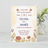 Kleurrijke & Bloemrijke Trouwkaarten Kaart (Staand voorkant)