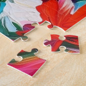 Kleurrijke bloemrijke vette bloem puzzel (Zijkant)