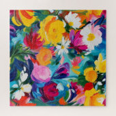 Kleurrijke bloemrijke vette bloem puzzel (Horizontaal)