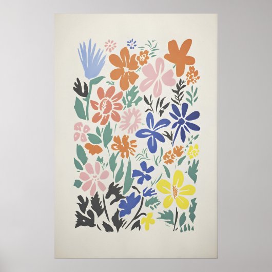 Kleurrijke Bloemschikking Kunstwerk Poster (Voorkant)