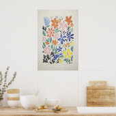 Kleurrijke Bloemschikking Kunstwerk Poster (Keuken)