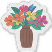 Kleurrijke bloemschikking sticker (Voorkant)