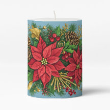 Kleurrijke bloemschikking voor Kerstmis
