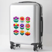Kleurrijke bloemsticker-set met heldere bloemen sticker (Koffer)