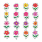 Kleurrijke bloemsticker-set sticker (Voorkant)