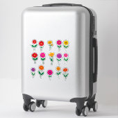 Kleurrijke bloemsticker-set sticker (Koffer)