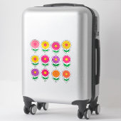 Kleurrijke bloemsticker-set sticker (Koffer)