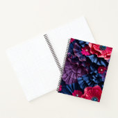 Kleurrijke Bloemstof Art Spiral Notitieboek (Binnen)
