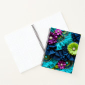 Kleurrijke Bloemstof Art Spiral Notitieboek (Binnen)