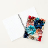 Kleurrijke Bloemstof Art Spiral Notitieboek (Binnen)