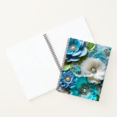 Kleurrijke Bloemstof Art Spiral Notitieboek (Binnen)