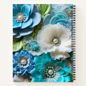 Kleurrijke Bloemstof Art Spiral Notitieboek (Achterkant)