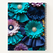 Kleurrijke Bloemstof Art Spiral Notitieboek (Achterkant)