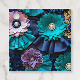Kleurrijke Bloemstof Kunst Cadeautags Bedankjes Labels