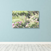 Kleurrijke bloemtuin canvas afdruk (Insitu (Houten vloer))