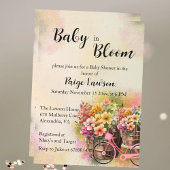 Kleurrijke Bloemvat Baby shower Uitnodiging