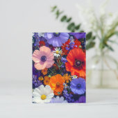 Kleurrijke Bloemvelden Briefkaart (Staand voorkant)