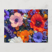 Kleurrijke Bloemvelden Briefkaart (Achterkant)