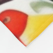 Kleurrijke bloemvogels fleece deken (Hoek)