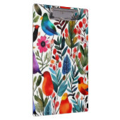 Kleurrijke bloemvogels klembord (Rechts)