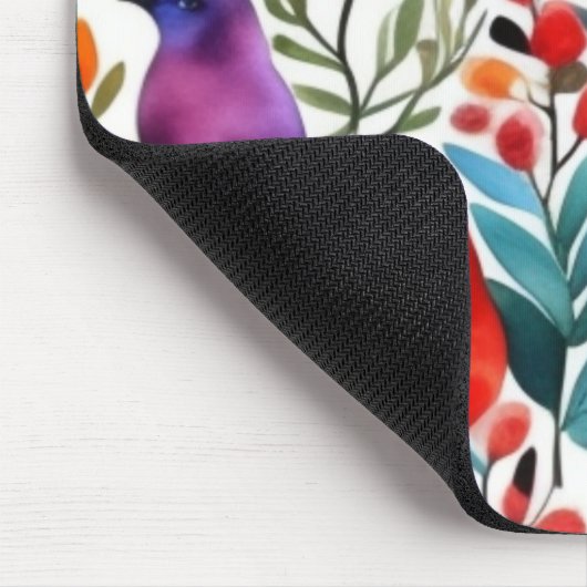 Kleurrijke bloemvogels muismat (Hoek)