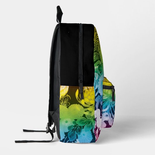  kleurrijke bloemvogels op maat Monogram Bedrukte Rugzak (Links)